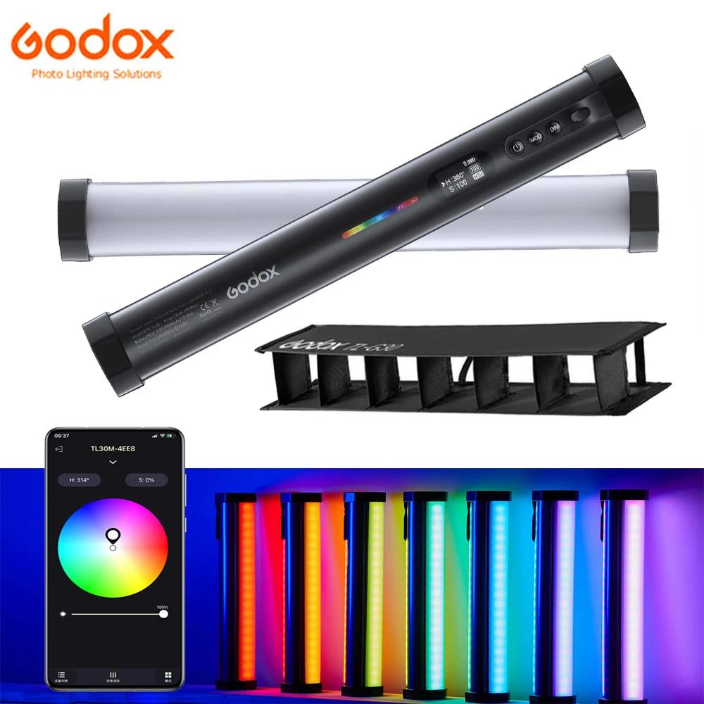 Godox ̴ ڵ   LED    , ̽ ƽ   , RGB Ʃ Ʈ, TL30, 2900mAh ͸